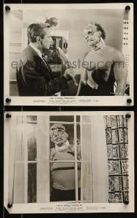 9a924 I WAS A TEENAGE FRANKENSTEIN 2 8x10 stills 1957 both with images of the wacky monster!