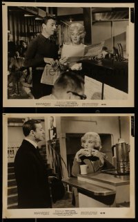 9a941 LET'S MAKE LOVE 2 8x10 stills 1960 both with sexy Marilyn Monroe + Yves Montand!