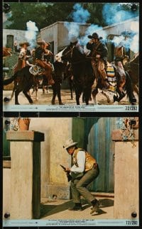 9a156 MAGNIFICENT SEVEN RIDE 2 8x10 mini LCs 1972 cowboy Lee Van Cleef, gunfights, western sequel!