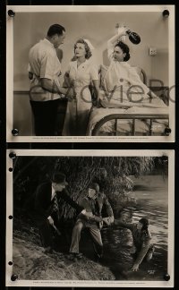 9a764 DON WINSLOW OF THE COAST GUARD 4 8x10 stills 1943 Don Terry & Walter Sande with guns!