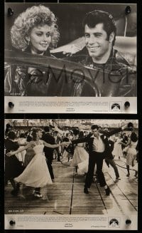9a505 GREASE 7 8x10 stills 1978 John Travolta & Olivia Newton-John in most classic musical!