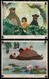 9a071 JUNGLE BOOK 8 color 8x10 stills 1967 Disney, cartoon images of Mowgli & his friends, rare!