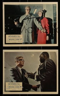 9a069 IPCRESS FILE 8 color English FOH LCs 1965 several great Michael Caine images as Harry Palmer!