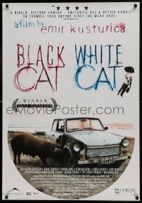 9b141 BLACK CAT, WHITE CAT Canadian 1sh 1998 Emir Kusturica's Crna macka, beli macor, cool image!