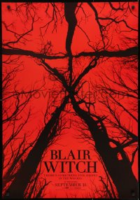 9b142 BLAIR WITCH teaser Canadian 1sh 2016 The Woods, creepy trees against red background!