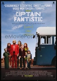 9b143 CAPTAIN FANTASTIC advance Canadian 1sh 2016 Viggo Mortensen and his family outside bus!