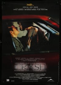 9b147 CRASH DS Canadian 1sh 1996 David Cronenberg, James Spader, bizarre sex movie!