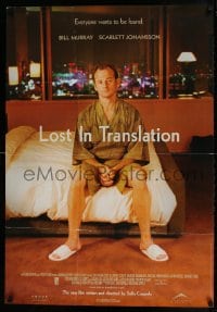 9b165 LOST IN TRANSLATION Canadian 1sh 2003 image of lonely Bill Murray in Tokyo, Sofia Coppola!