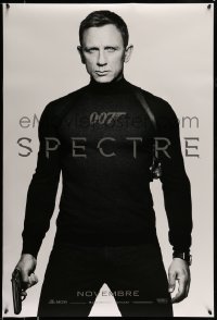 9b178 SPECTRE teaser DS Canadian 1sh 2015 cool image of Daniel Craig as James Bond 007 with gun!