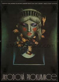 9b130 STRAWBERRY STATEMENT Czech 12x16 1976 Kim Darby & Bud Cort, Vyletal art of Lady Liberty!