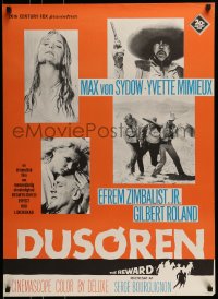9b376 REWARD Danish 1965 Max Von Sydow, Yvette Mimieux, greed burst upon the desert like a bullet!