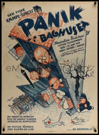9b391 TROUBLE BACKSTAIRS Danish 1935 completely different and wacky art by A. Rodiant!
