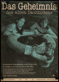 9b216 SECRET OF AN OLD ATTIC East German 11x16 1986 top cast in peril clutching life ring!