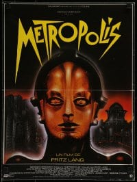 9b073 METROPOLIS French 16x21 R1984 Brigitte Helm as the gynoid Maria, The Machine Man!
