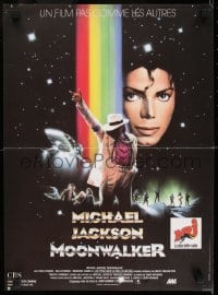 9b074 MOONWALKER French 15x21 1988 great sci-fi art of pop music legend Michael Jackson!