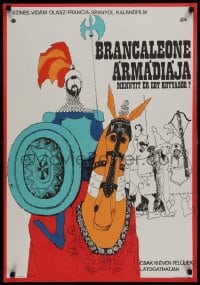 9b531 FOR LOVE & GOLD Hungarian 22x32 1969 Mario Monicelli's L'armata Brancaleone, Gassman!