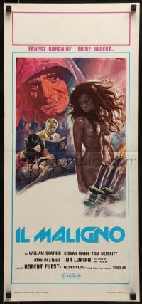 9b418 DEVIL'S RAIN Italian locandina 1977 art of stars in Satanic ritual w/naked girl by Sciotti!