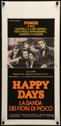 9b444 LORDS OF FLATBUSH Italian locandina 1979 Happy Days, Fonzie, Rocky with girls, different!