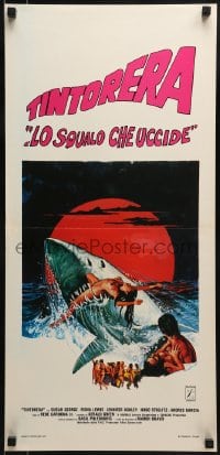 9b476 TINTORERA Italian locandina 1977 best monstrous killer tiger shark horror artwork!