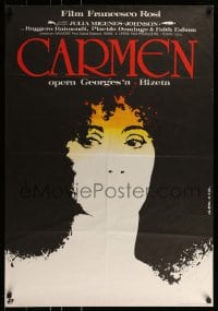 9b949 CARMEN Polish 26x38 1985 Francesco Rosi, Placido Domingo, great Erol art of Carmen!