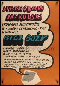 9b840 BICZ BOZY Polish 23x33 1967 envelope with speech balloon by Jolanta Karczewska!