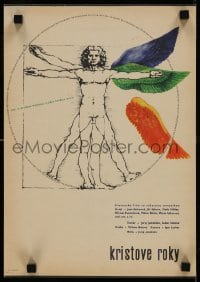 9b008 CRUCIAL YEARS Slovak 11x16 1967 Jakubisko's Kristove roky, da Vinci's study of man!