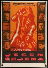 9b286 CHEYENNE AUTUMN Yugoslavian 20x27 1964 John Ford directed, Native American art and top cast!