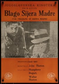 9b329 TREASURE OF THE SIERRA MADRE Yugoslavian 18x26 R1960s Humphrey Bogart, Tim Holt, Huston!