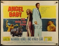 9c025 ANGEL BABY 1/2sh 1961 full-length George Hamilton standing with sexiest Salome Jens!