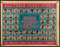 9c031 AROUND THE WORLD IN 80 DAYS E.J. Warner 1/2sh 1958 all-stars, around-the-world epic!