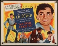 9c034 AS YOU LIKE IT 1/2sh R1949 Sir Laurence Olivier in William Shakespeare's romantic comedy!
