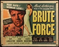 9c071 BRUTE FORCE style A 1/2sh 1947 Burt Lancaster & sexy Yvonne DeCarlo, Mark Hellinger, Dassin!