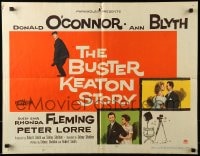 9c075 BUSTER KEATON STORY style B 1/2sh 1957 Donald O'Connor as The Great Stoneface, Ann Blyth