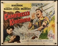 9c082 CAMPBELL'S KINGDOM 1/2sh 1958 great artwork of Dirk Bogarde by busted dam!