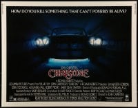 9c093 CHRISTINE 1/2sh 1983 Stephen King, directed by John Carpenter, creepy car image!