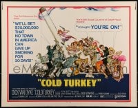 9c099 COLD TURKEY 1/2sh 1971 Dick Van Dyke & entire town quits smoking cigarettes, art by Kossin!