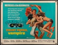 9c106 COUNT YORGA VAMPIRE 1/2sh 1970 AIP, artwork of the mistresses of the deathmaster feeding!!