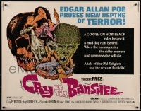 9c110 CRY OF THE BANSHEE 1/2sh 1970 Edgar Allan Poe probes new depths of terror, cool artwork!