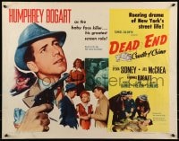 9c120 DEAD END 1/2sh R1954 top-billed Humphrey Bogart, Sylvia Sidney, Joel McCrea, William Wyler