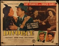 9c135 DIVORCE 1/2sh 1945 great images of Kay Francis, Bruce Cabot, Helen Mack!
