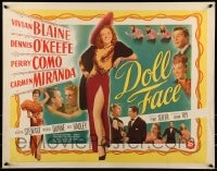 9c138 DOLL FACE 1/2sh 1945 sexy full-length Vivian Blaine & Carmen Miranda, Perry Como, O'Keefe