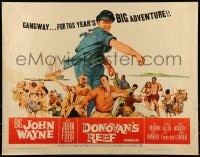9c139 DONOVAN'S REEF 1/2sh 1963 John Ford, great art of punching sailor John Wayne & Lee Marvin!