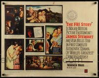9c161 FBI STORY 1/2sh 1959 great images of detective Jimmy Stewart & Vera Miles!
