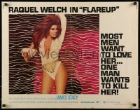 9c165 FLAREUP 1/2sh 1970 most men want to love sexy Raquel Welch, but one man wants to kill her!