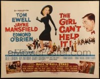 9c182 GIRL CAN'T HELP IT 1/2sh 1956 full-length art of sexy Jayne Mansfield, Tom Ewell!