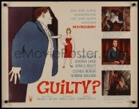 9c189 GUILTY? style B 1/2sh 1957 did Barbara Laage have something on her mind besides murder?