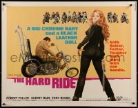 9c198 HARD RIDE 1/2sh 1971 AIP, sexy biker & her motorcycle are more than most men can handle!