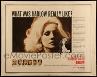 9c199 HARLOW 1/2sh 1965 super close up of Carroll Baker in the title role!