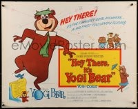 9c207 HEY THERE IT'S YOGI BEAR 1/2sh 1964 Hanna-Barbera, Yogi's first full-length feature!