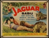 9c244 JAGUAR style B 1/2sh 1955 Barton MacLane, Sabu with sexy Chiquita + art of him in jungle!